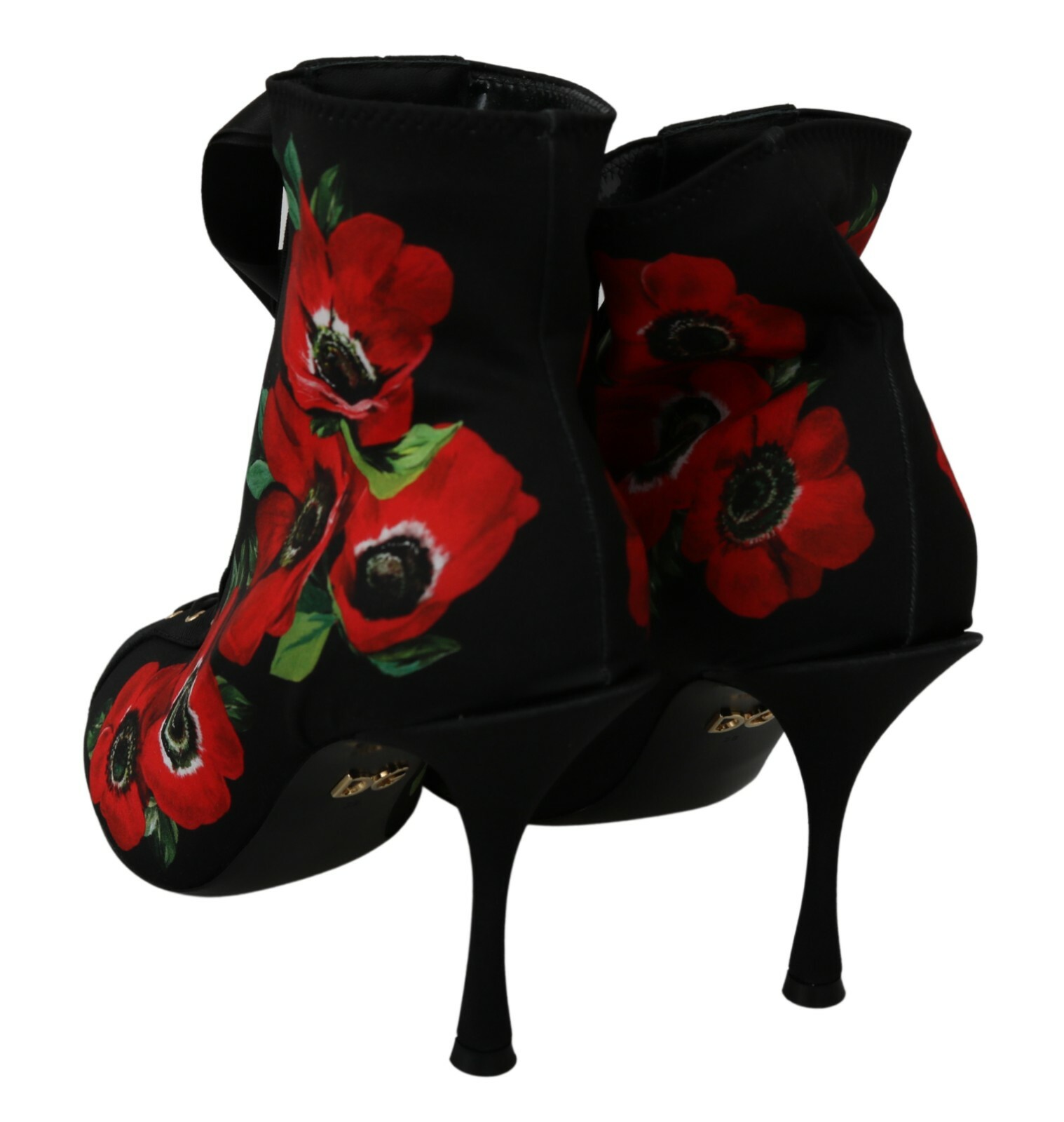 

DOLCE - GABBANA Обувь Ботильоны Black Red Roses Ankle s. ЕС39 / 8,5 США Рекомендуемая розничная цена 1200 долларов США, Черный