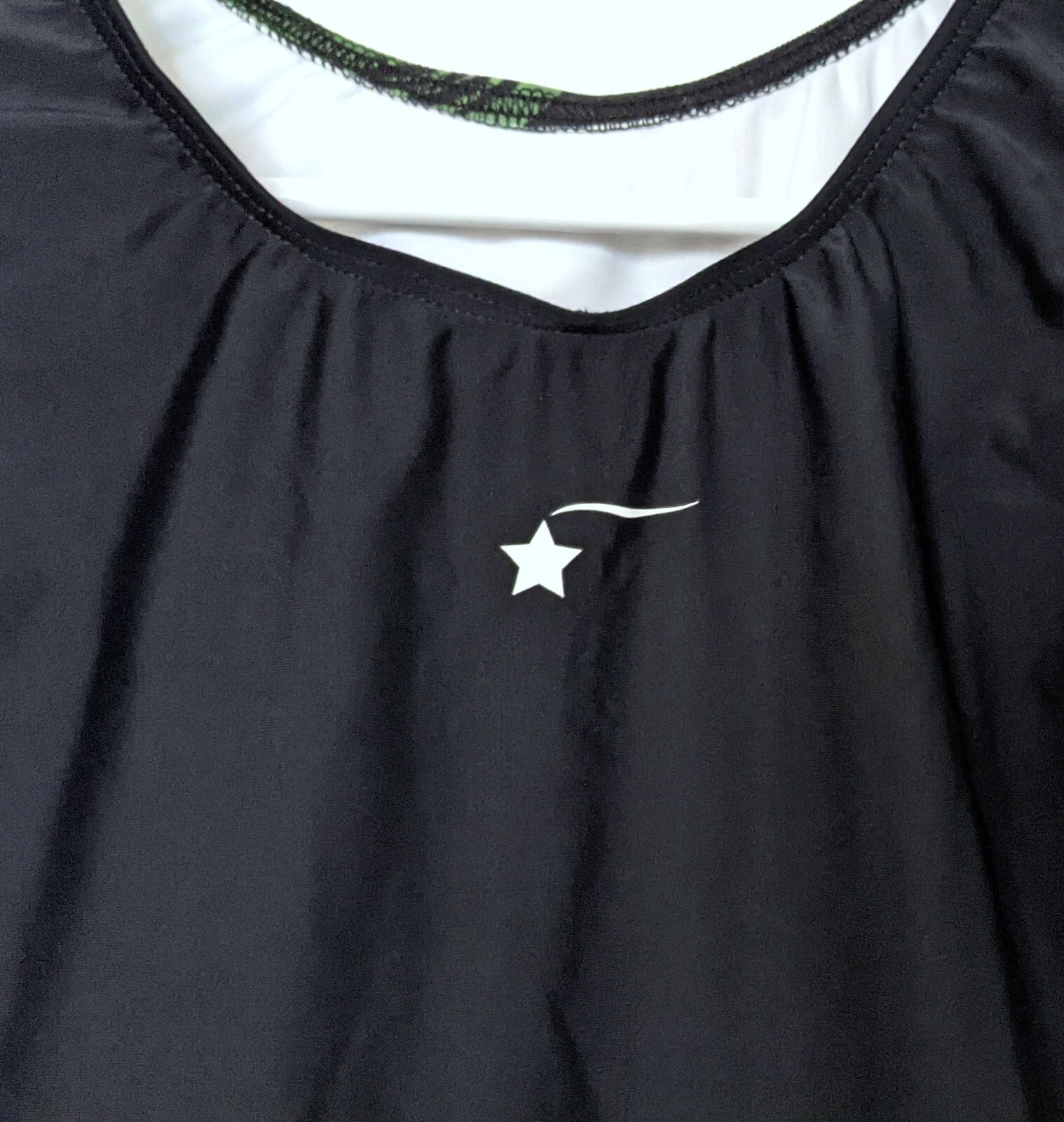 Destira Gymnastics Leotard Black Neon Green Printed Size AXS