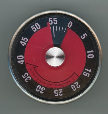 Manual Timer 60 Minutes Max Countdown Red Shows Time Left Magnetic New B1-A7