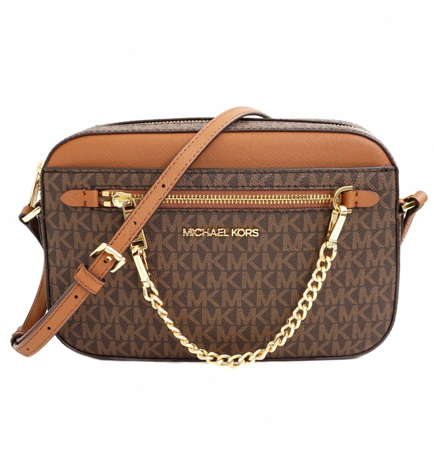 Сумка Michael Kors Сумка через плечо Jet Set Item LG EW Chain Crossbody Коричневая Новая