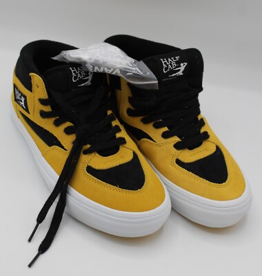 NEW Vans Skate Half Cab Bruce Lee Black Yellow Men size 8.5 Shoes Sneakers suede