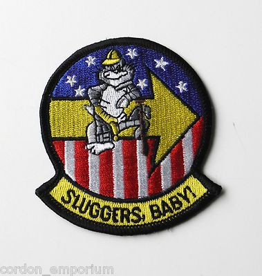 US NAVY F-14 TOMCAT SLUGGERS BABY EMBROIDERED PATCH 3 INCHES