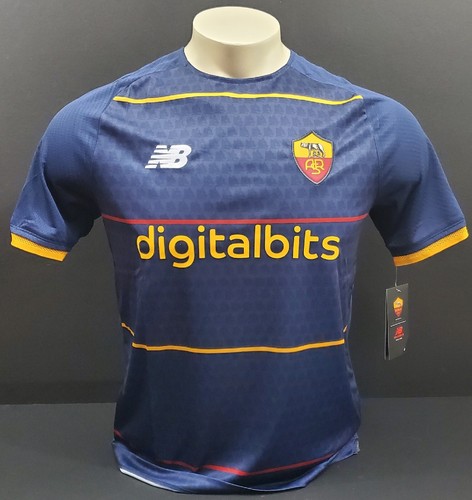 New Balance AS Roma 4th Jersey 21/22, Navy/Yellow/White