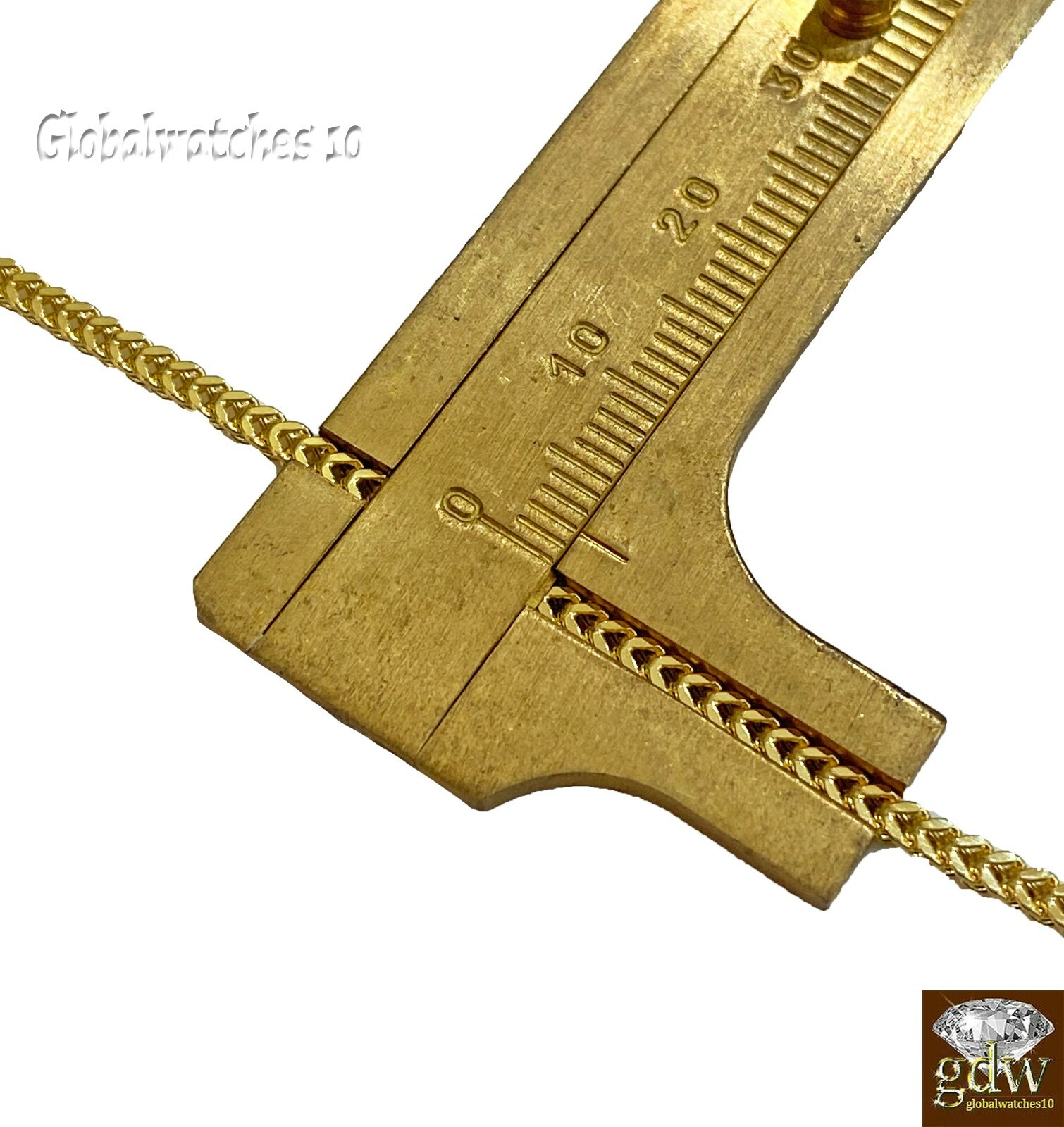 Pre-owned G&d 10k Gold Charm Pendant Dollar Money Sign With Franco Chain In 20 22 24 26 Inch
