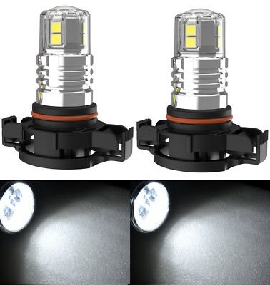 LED 20W PS24W 5202 H16 6000K White Two Bulbs Fog Light Replacement Lamp Upgrade