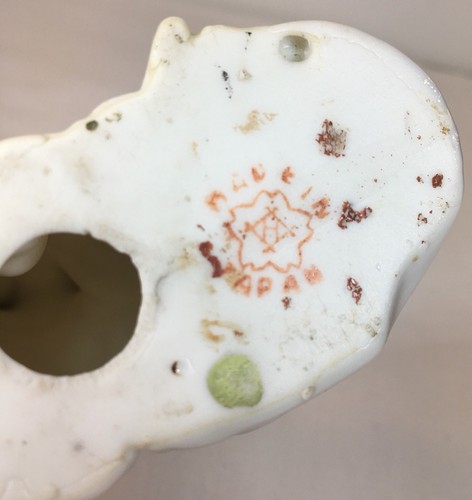 Vintage Porcelain Mother Dog or Wolf with Pups Puppies Figurine Made In Japan