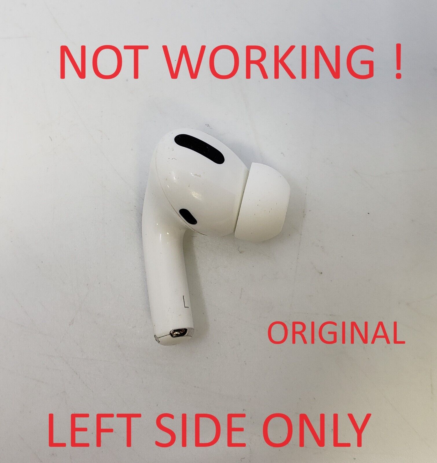Original Apple AirPods Pro - Left Side ONLY A2084 NOT WORKING !! For Repair ONLY | eBay Original Apple AirPods Pro - Left Side ONLY A2084 NOT WORKING !! For Repair ONLY | eBay