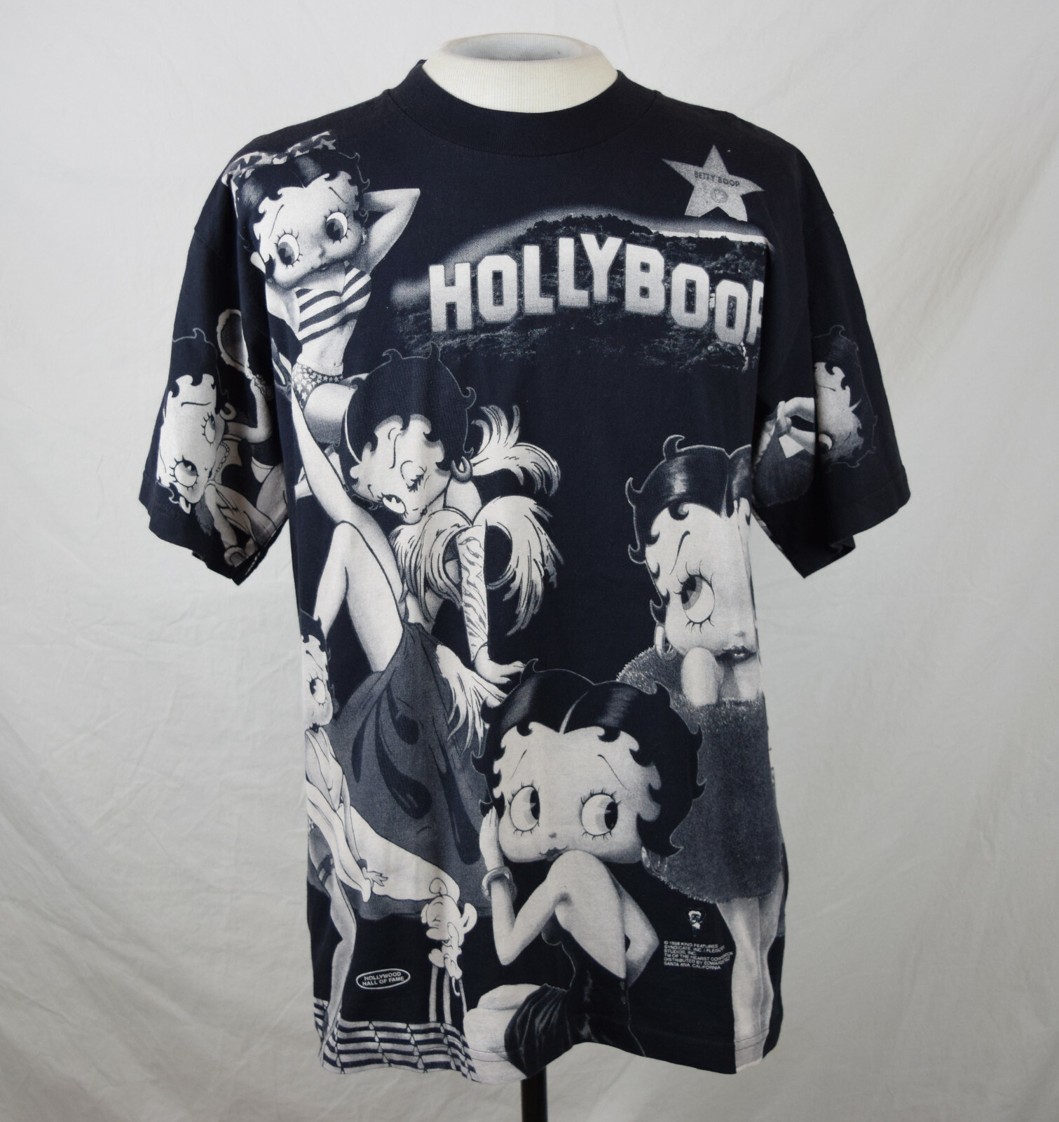 Vintage 90s Betty Boop HOLLYBOOP All Over Print T-Shirt