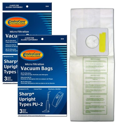 Replacement Micro Filtration Vacuum Bags Designed to Fit Sharp PU-2 Uprights ...