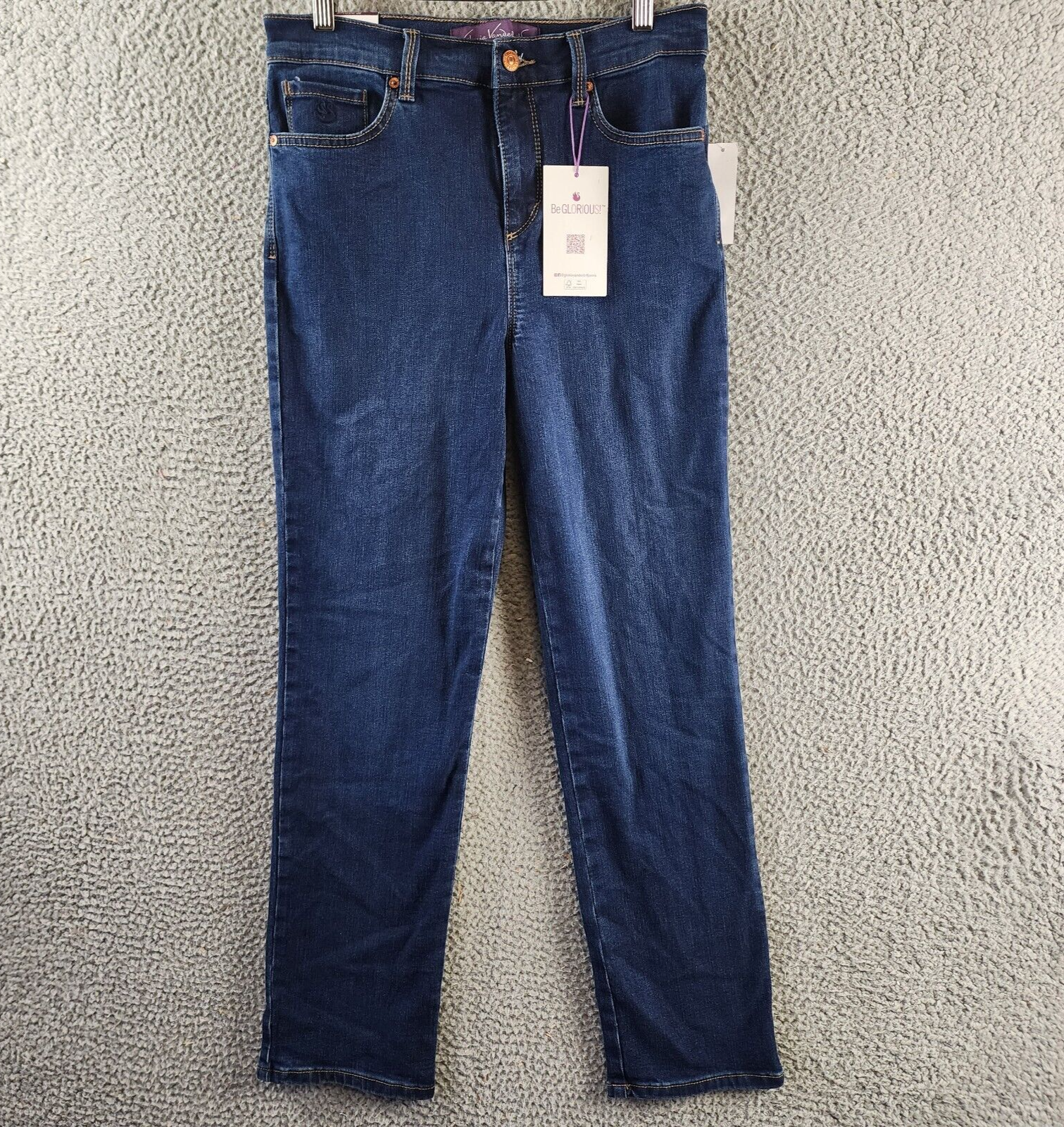 Gloria Vanderbilt Amanda High Rise Straight Leg Jeans Women's 8P Madison - Picture 2 of 17