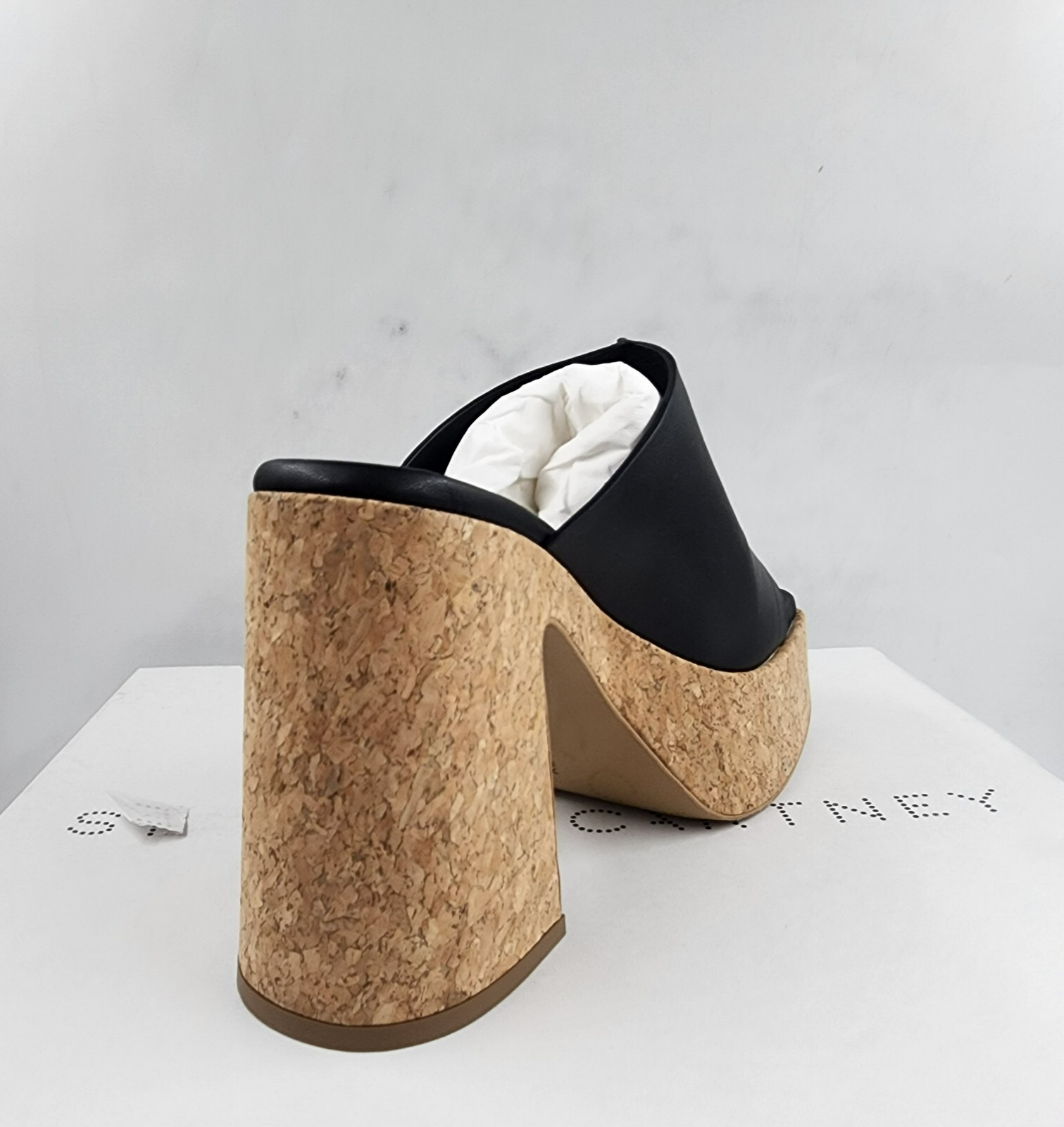 Stella McCartney Skyla Alter Eco Platform Sandals Women's 35/5US Black Slip On - Picture 10 of 19