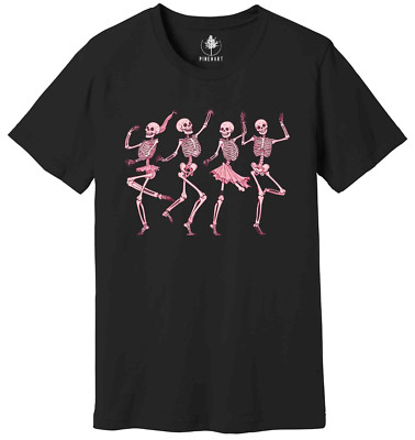 Halloween Skeleton Shirt, Skeleton Dance Shirt, Pink Halloween Shirt