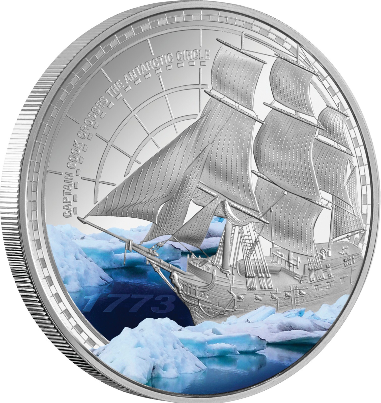 1 Dollar James Cook - First Antarctic Crossing Niue Island 1