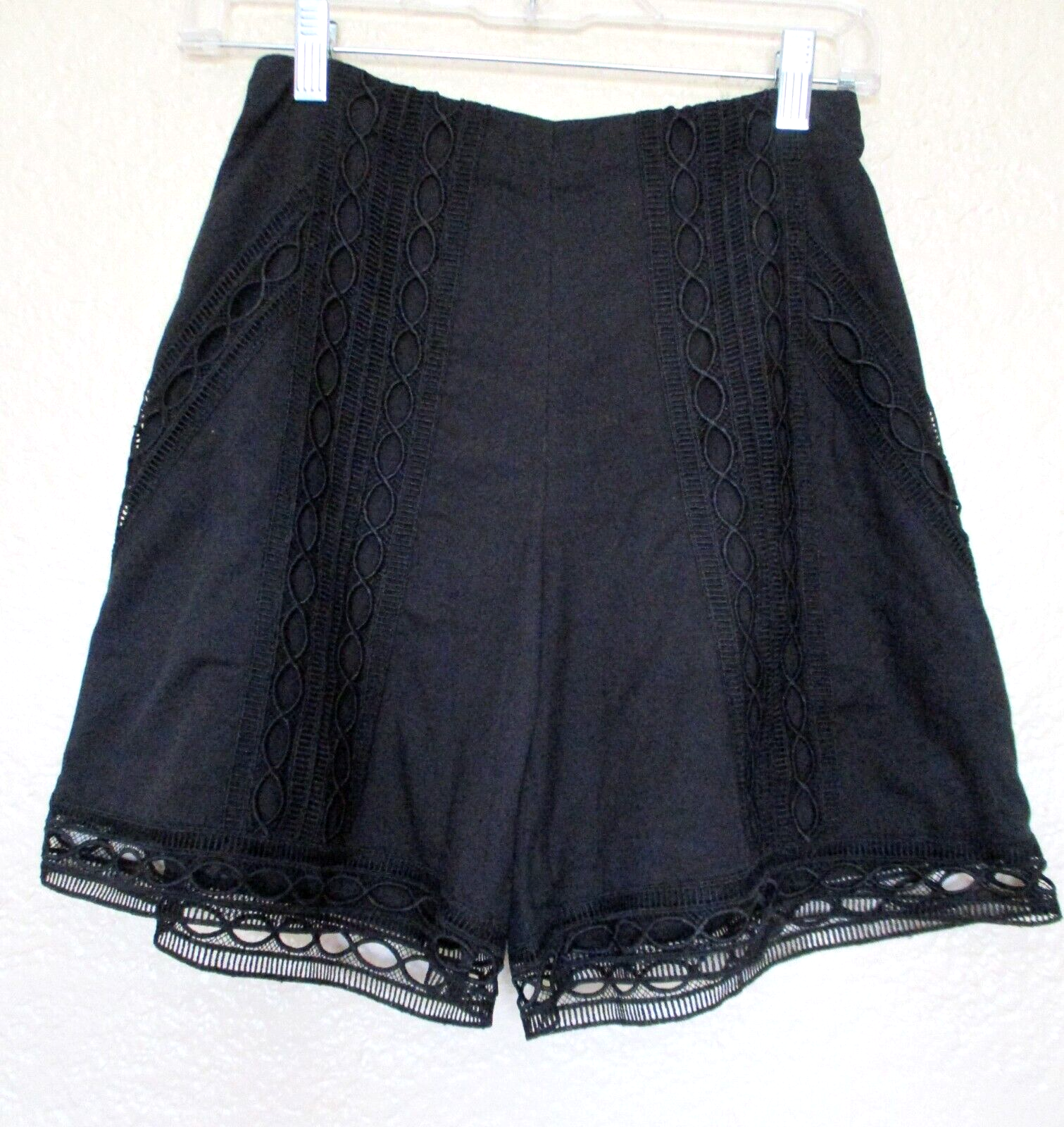 VIP【関税送料無料】希少 CHARO RUIZ IBIZA BLACK SHORTS Charo Ruiz Ibiza Shorts XS Women Black Cotton Blend Flat