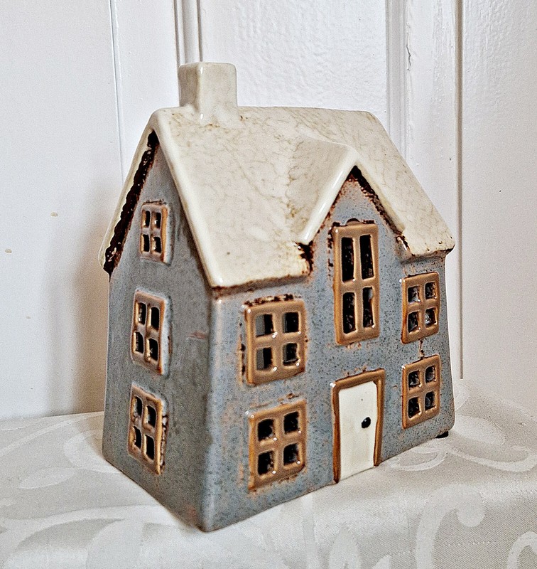 â Haus Windlicht Clayre Eef Keramik Stadt HÃ¤User Teelichthalter Kerzenhalter 5gw