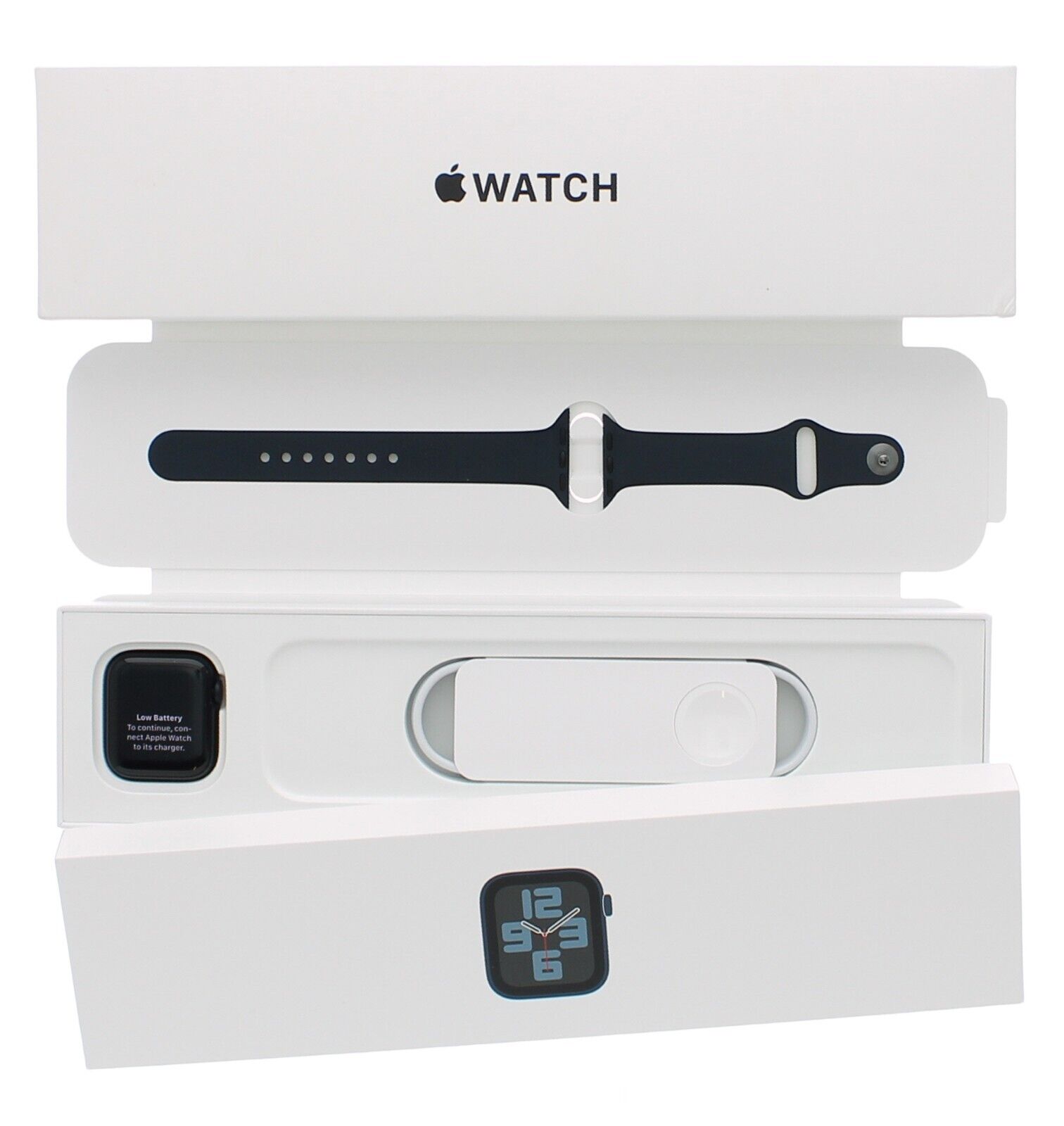 Apple Watch SE MNTN3LLA 2nd Gen 40mm Midnight Aluminum Case M/L Sport Band A2726 Apple Watch SE MNTN3LLA 2nd Gen 40mm Midnight Aluminum Case M/L Sport Band A2726