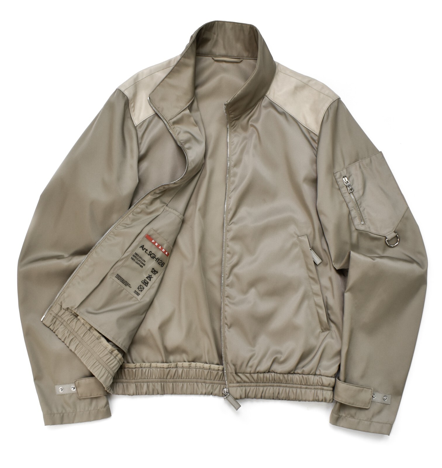 Vintage PRADA 2009 Men's Nylon Leather Bomber Jacket SGH126 Vintage PRADA 2009 Men's Nylon Leather Bomber Jacket SGH126