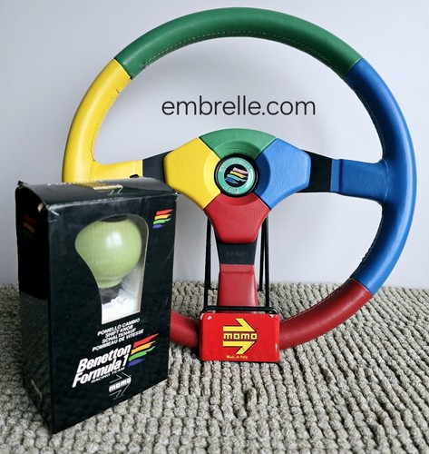 MOMO Benetton Harlequin F1 formula1 leather steering wheel