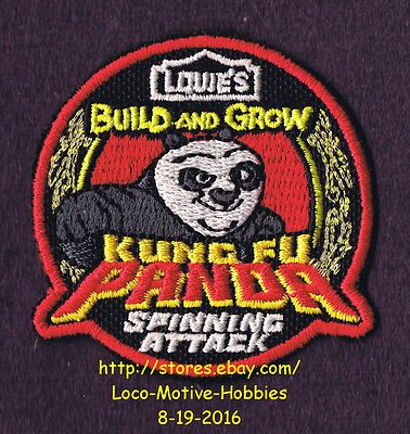 LMH Patch Badge  2012 KUNG FU PANDA Build Grow LOWES Project  SPINNING ATTACK