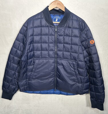 Save The Duck Jacket Men's XXL Blue Puffer Quilted Coat Ultra Light Jacket
