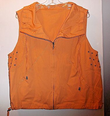 B MARKS COTTON ZIP FRONT VEST NWOT MISSES 16