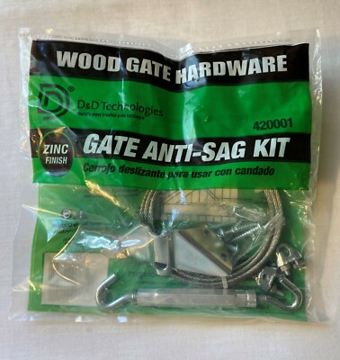 Gate Anti-Sag Kit Wood Fence Gate Hardware D&D Technologies NEW