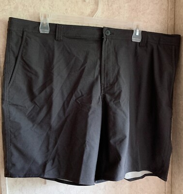 George Men's Shorts New Size 46 Inseam 10 Black Stretch Outdoor Mid Rise Wicking