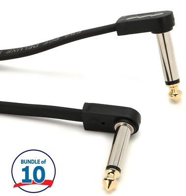 EBS PCF-DL10 Deluxe Flat Patch Cable - Right Angle to Right Angle - 3.94 inch