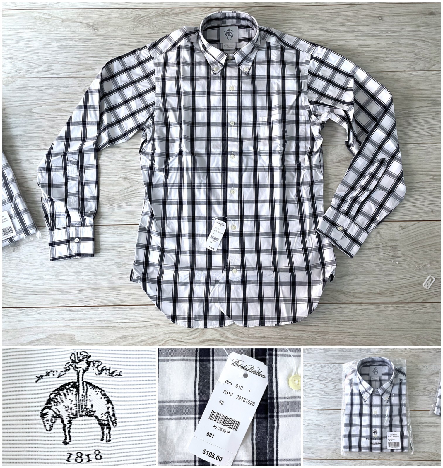 ✨超希少・販売終了品✨BLACK FLEECE by Thom Browne BNWT Brooks Brothers Black Fleece by Thom Browne Check Shirt