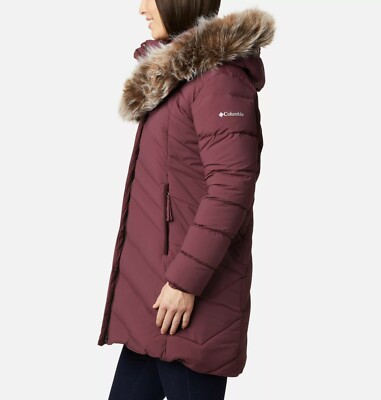 Pre-owned Columbia Size Xs Women 550-fill Power Down Insulated Parka, Winter Coat, Jacket In Gray