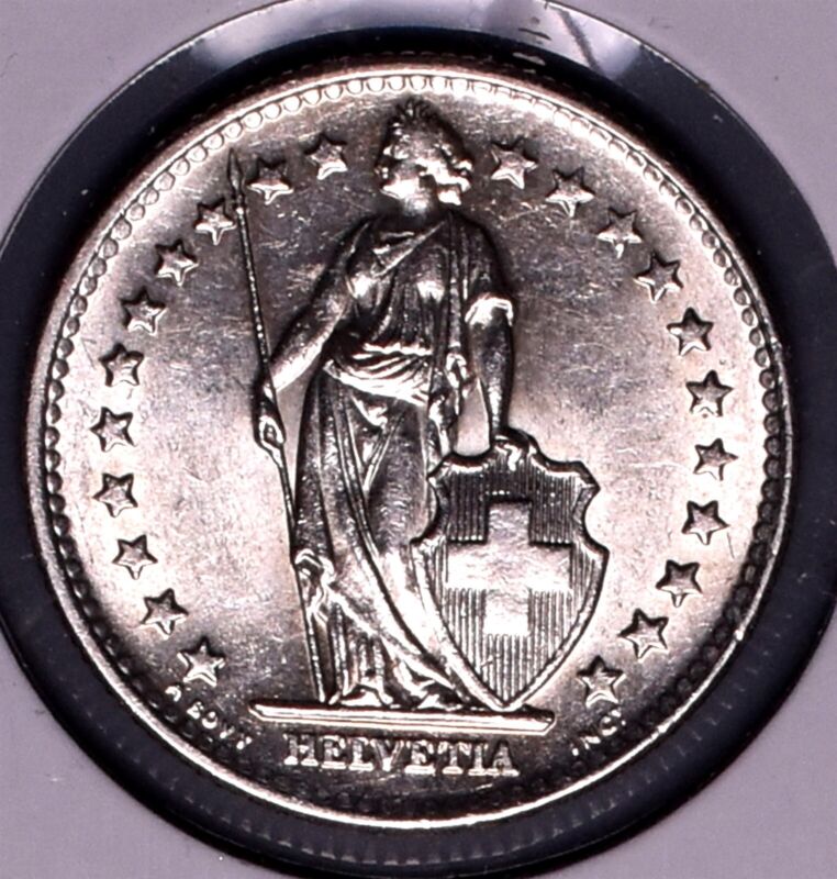 SWITZERLAND SCHWEIZ SUISSE 2 Francs Silver 1965 ~ Beautiful ~ BU/UNC ~ *N518