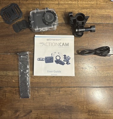 Emerson EVC455 HD Sports Action Video Camera W/accessories!
