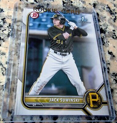 JACK SUWINSKI 2022 Bowman 1st TRUE Rookie Card RC Pittsburgh Pirates 18 HRs?$$ . rookie card picture