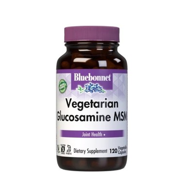 Bluebonnet Vegetarian Glucosamine MSM (без моллюсков) 120 вегетарианских капсул