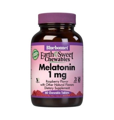 Bluebonnet Earth Sweet Chewables Мелатонин 1 мг 60 жевательных таблеток