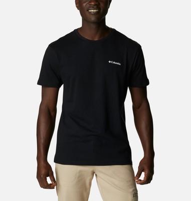 

Футболка Columbia Logo SS Lifestyle мужская черная повседневная спортивная футболка, Черный, Columbia Logo SS Lifestyle T-Shirt