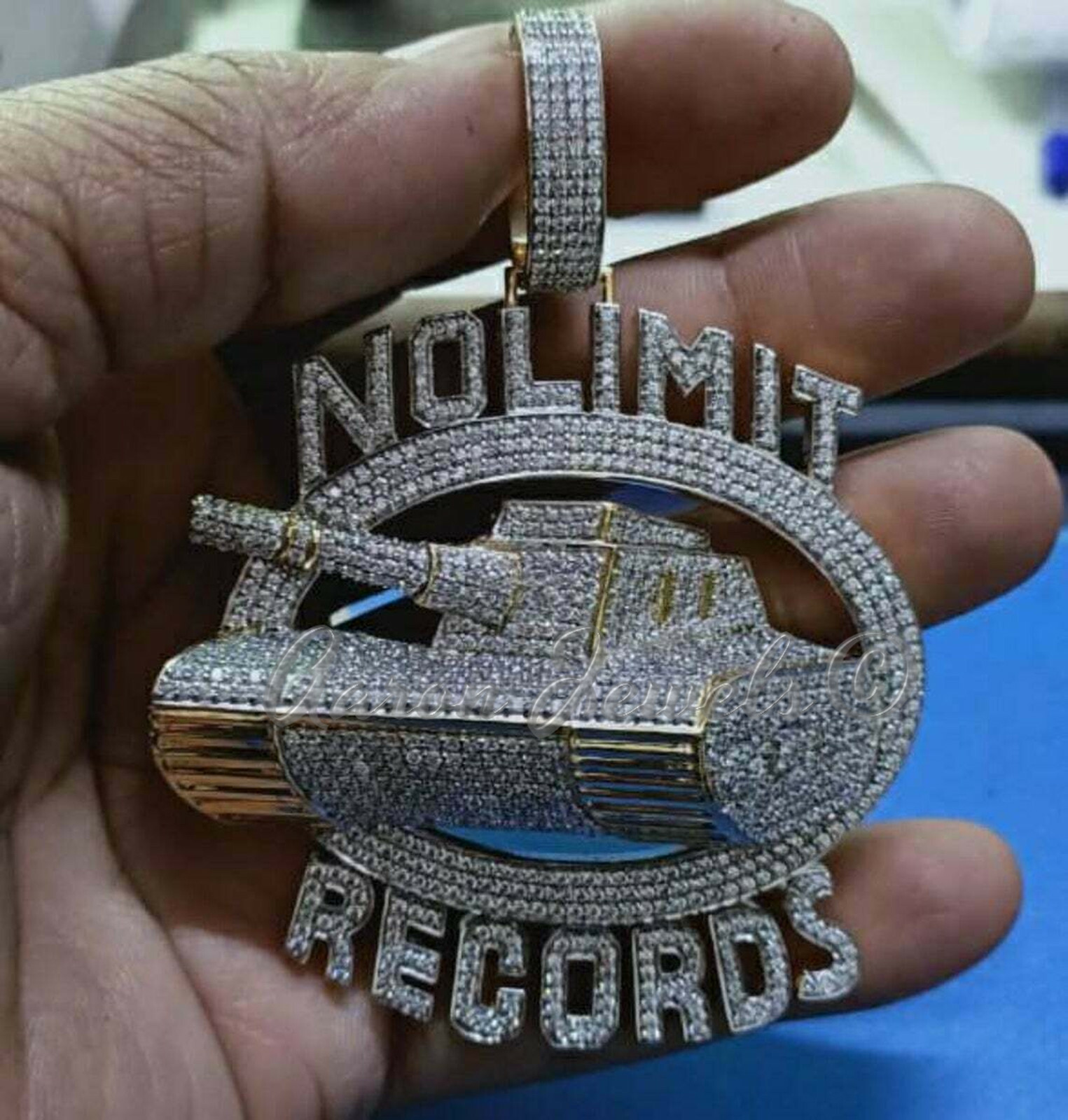 Pre-owned Handmade Classic No Limit Pendant Natural 2.4ct Moissanite Real 925 Silver Passes Tester In White/colorless