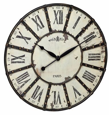 TFA 60.3039.02 VINTAGE XXL Wanduhr ohne Batterie