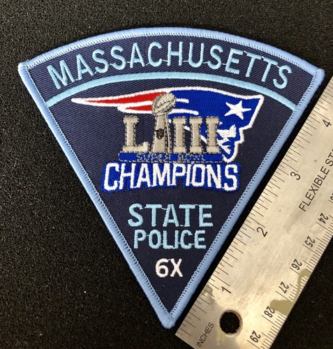 MASSACHUSETTS STATE POLICE PATRIOTS SUPER BOWL 53 CHAMPS PATCH MASS MA NEW