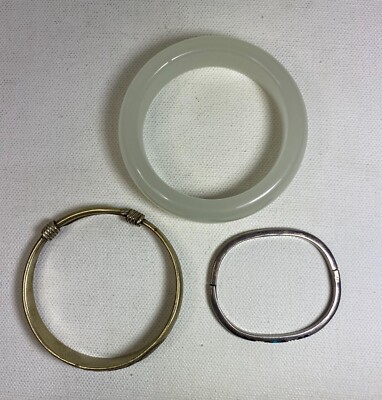 3 bracelets in different materials