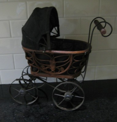 antique wicker doll buggy value
