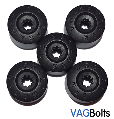 Genuine VW Wheel Nut Bolt Plastic Cover Caps 4 Normal 1 Locking
