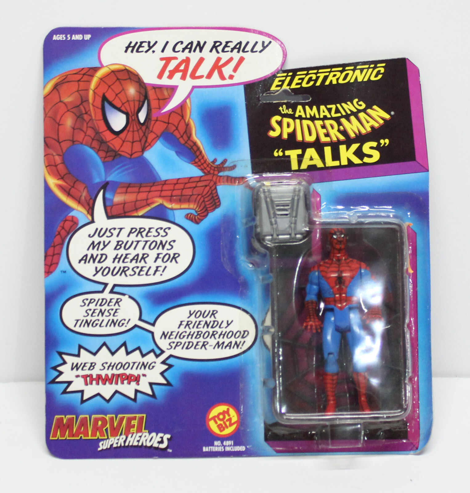 Electronic Amazing Spider-Man Talking Action Figure 1991