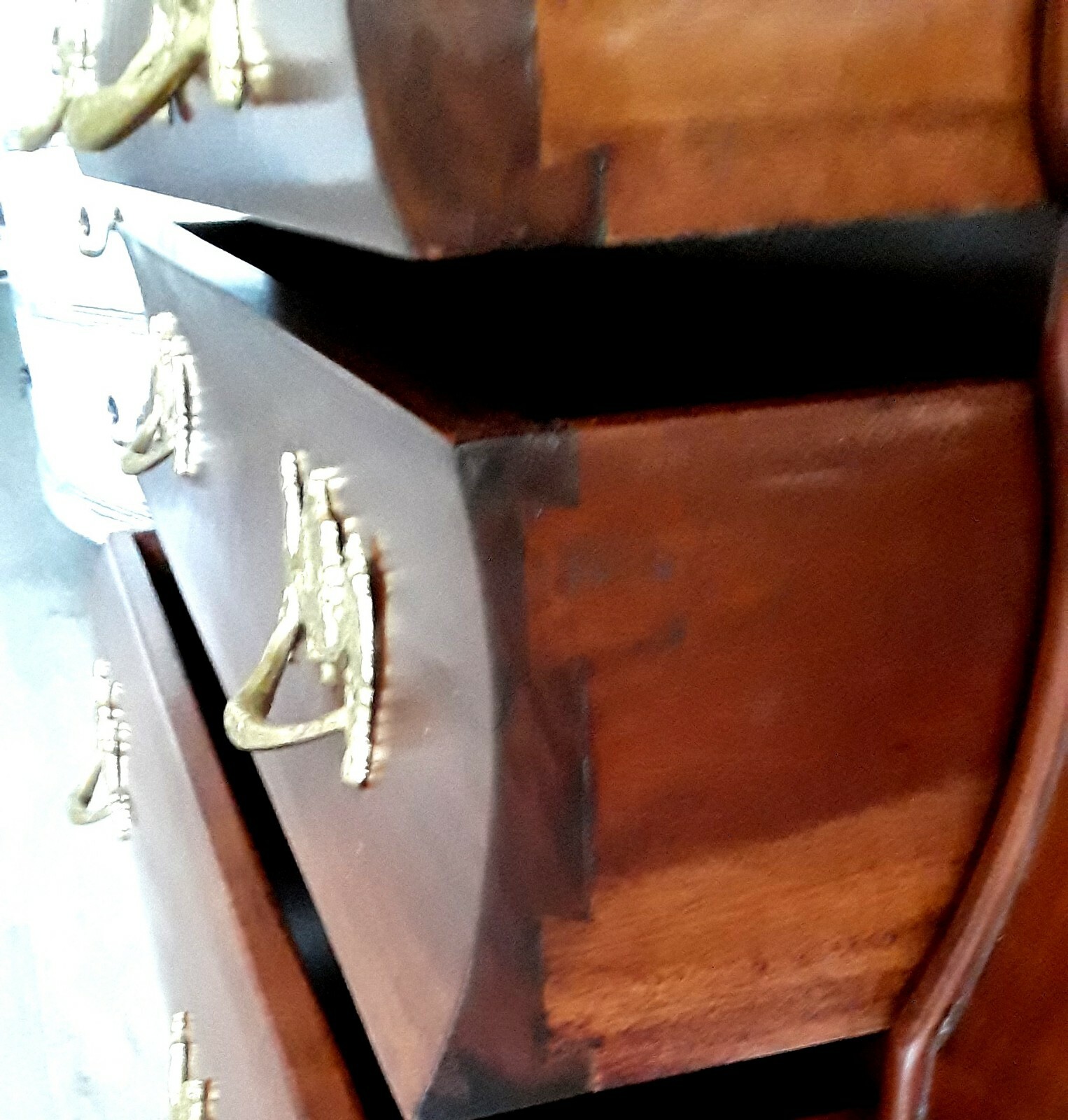 Antique Dutch Style Bombay Fronted Bureau / Desk 1900s