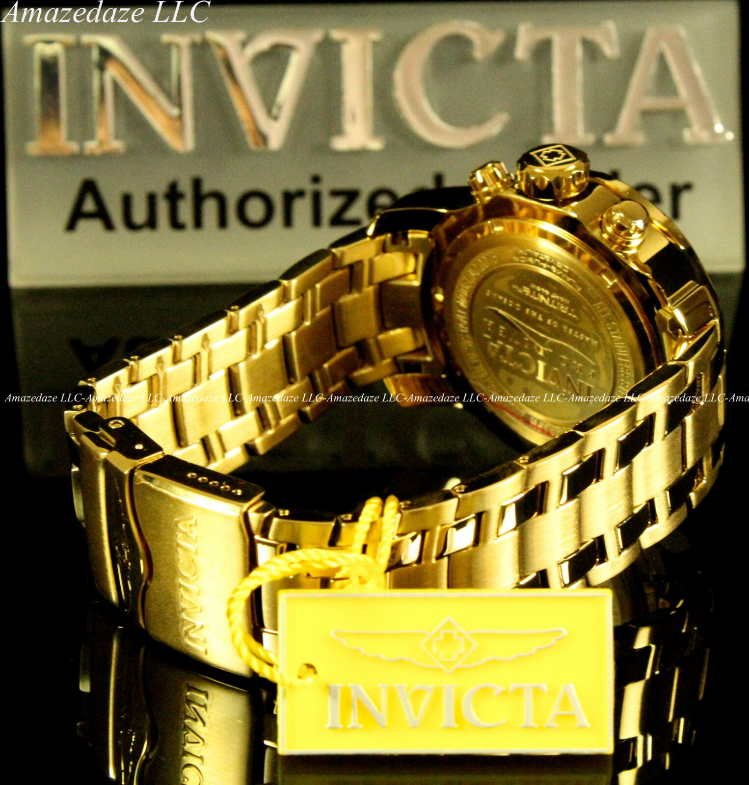 NEW Invicta's Men Pro Diver Scuba Chronograph Stainless Steel Green Dial Watch