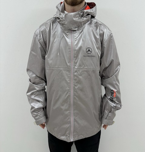 メルセデス F1コーチジャケット Vintage Team Mercedes Benz Jacket Racing Auto Silver Formula