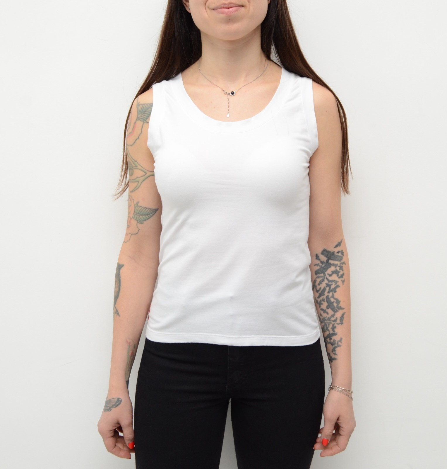 Women's Vintage Prada White Tank Top Sleeveless Stretch T