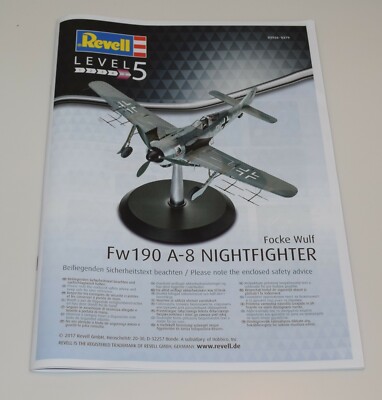 REVELL Fw-190 A-8/R11 03926 *PARTS* INSTRUCTION MANUAL PLACEMENT GUIDE 1:32