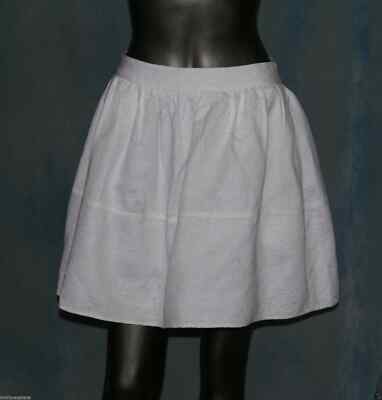 Express Size 8 Lined 100% Cotton Full Skirt, 2 Pockets, Wide Waistband, 28''waist