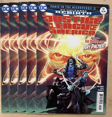 5 LOT JUSTICE LEAGUE OF AMERICA VOL 5 #12 Preon 1st appearance 2017 VF-NM